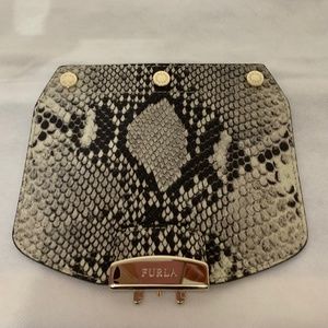 NWT FURLA METROPOLIS SNAKESKIN FLAP